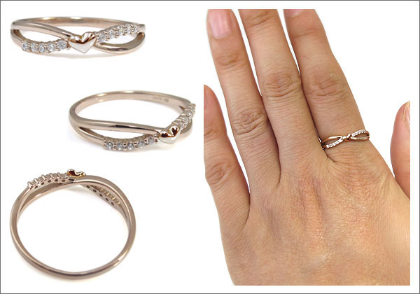 ハート リング ダイヤ