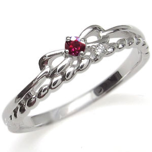 ダイヤ指輪 リボン