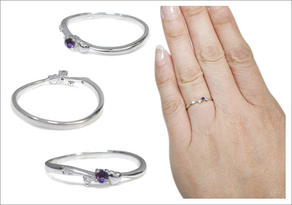 ハート 華奢 リング