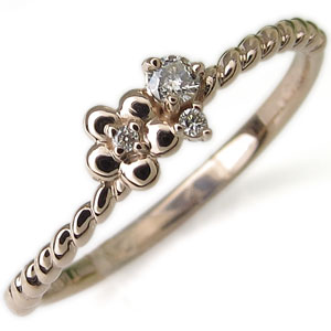 ピンクゴールド リング