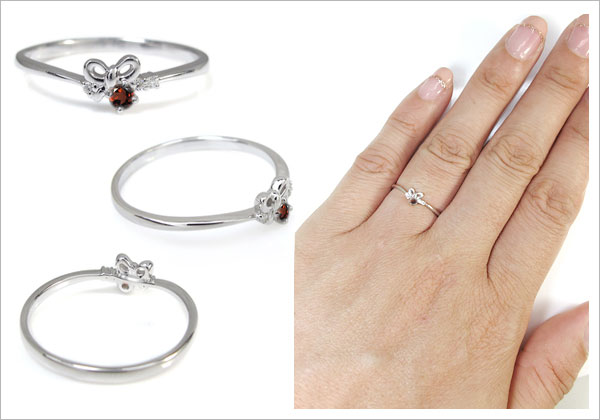 りぼん シンプル 指輪