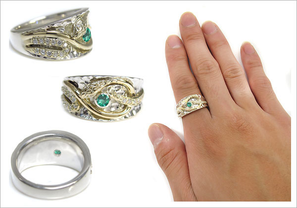 メンズ ヘビ 指輪