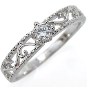 ダイヤ指輪 フラワー