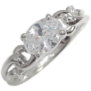 オーバル指輪 リボン