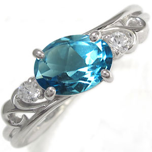 オーバル指輪 リボン