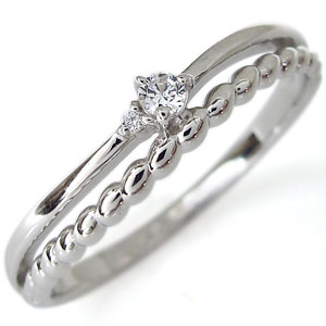 ダイヤ指輪 リボン