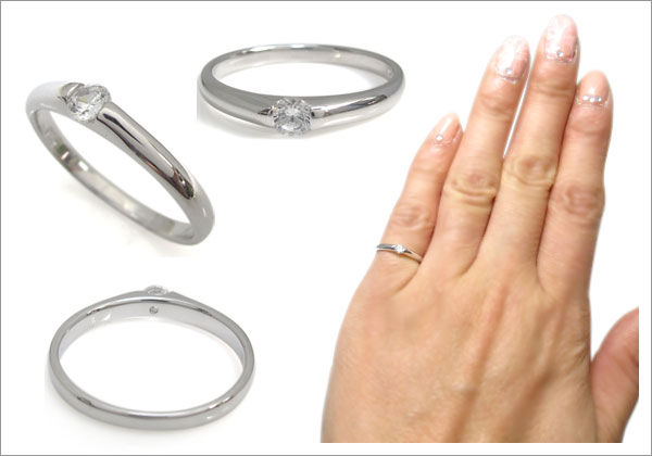 シンプル ピンキー 一粒