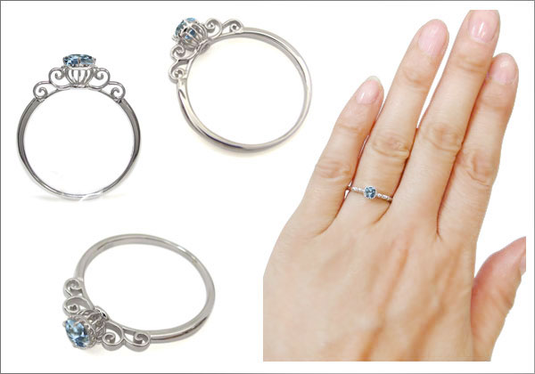 誕生石 唐草 指輪