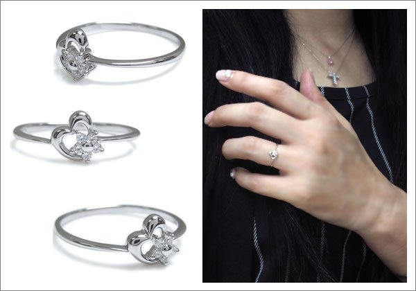 ダイヤモンドリング ハート