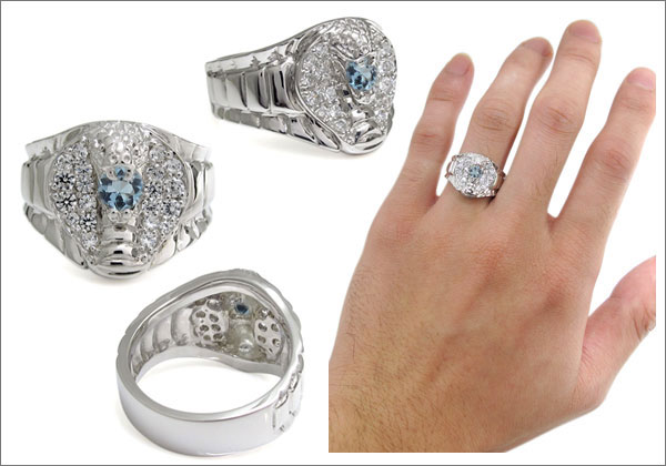 誕生石 スネーク リング