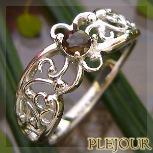 スモーキークォーツ,クロス(十字架)リング,指輪