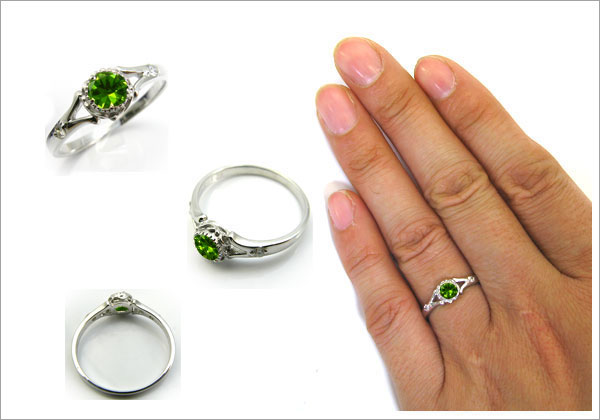 婚約指輪・18金・リング・デマントイド・エンゲージリング