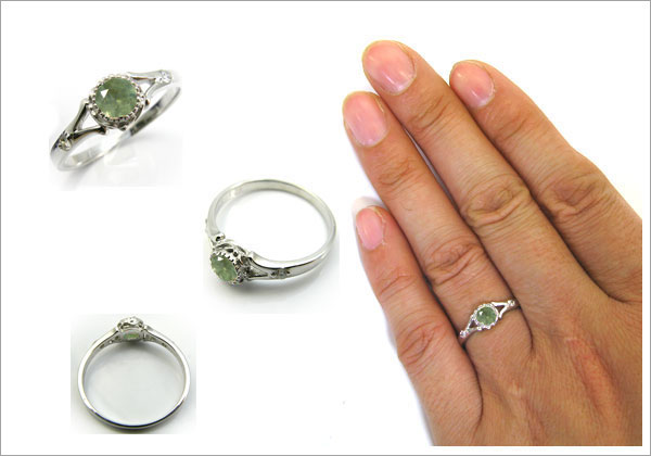 婚約指輪・18金・リング・プレナイト・エンゲージリング