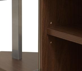 コーナーテレビボード　3cmピッチ3段階に調整できる棚板付き。