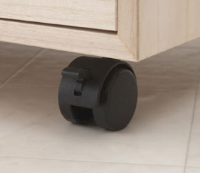 ストッパー付きのキャスター