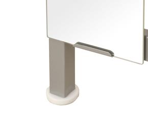 つっぱり式ミラー付きパーテーション アジャスター付き