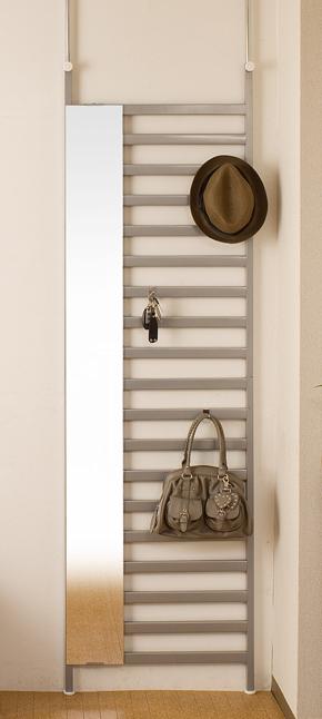 つっぱり式ミラー付きパーテーション 幅60cm