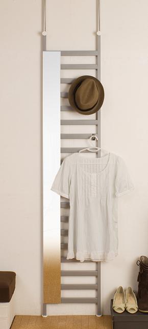 つっぱり式ミラー付きパーテーション 幅40cm