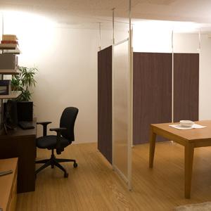 つっぱり式パーテーションボード 幅90cm ダイニングスペースや書斎スペースに