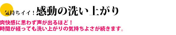 感動の洗い上がり