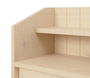 カウンター下 引戸収納キャビネット　２段型オープン型の天板