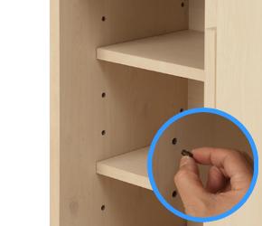 カウンター下 引戸収納キャビネット　稼動棚