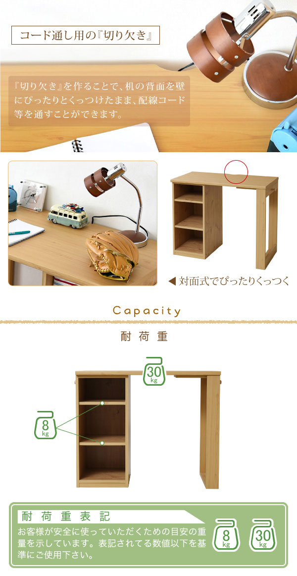 天板の耐荷重30kg