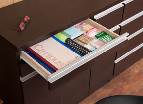 ワイドな薄い引き出し