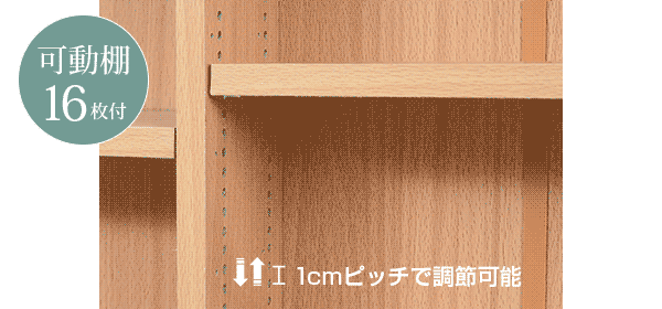 可動棚16枚付