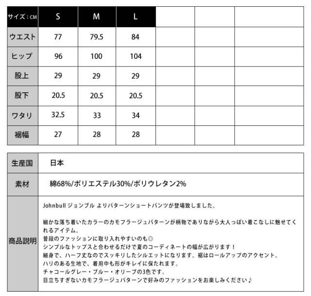 ジョンブル メンズ JOHNBULL パターンショートパンツ(11920) カモフラージュ 迷彩 柄物 ハーフパンツ ショートパンツ 半ズボン メンズ ボトムス johnbull送料無料 ジョンブル 通販 おすすめランキング Johnbull ストア 店舗 プレゼント人気 ブランド 中古品の取り扱いはございません