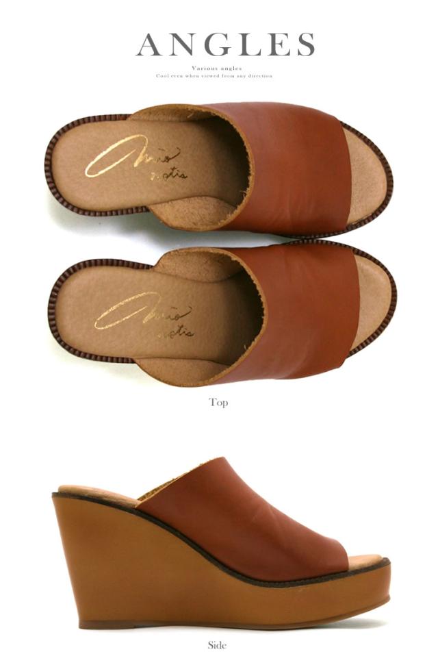 mio notis ミオノティス シングルバンプ ウェッジヒール サンダル (655M) 送料無料 サボ風サンダル ウエッジソール ウッド調 mio notis ミオノティス パンプス 店舗 取扱店 レディース靴 フォーマル パーティー オススメシューズ多数☆