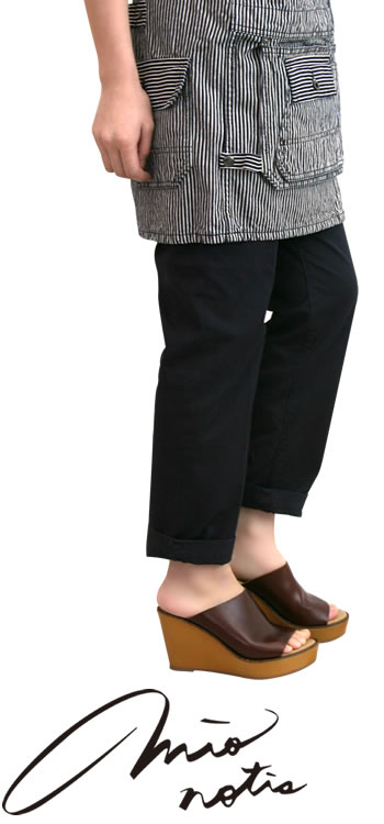 mio notis ミオノティス シングルバンプ ウェッジヒール サンダル (655M) 送料無料 サボ風サンダル ウエッジソール ウッド調 mio notis ミオノティス パンプス 店舗 取扱店 レディース靴 フォーマル パーティー オススメシューズ多数☆