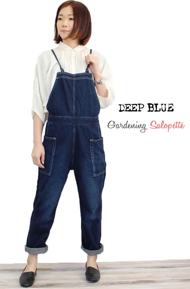 DEEP BLUE ディープブルー ユーズド ガーデニングサロペットジーンズ デニムパンツ