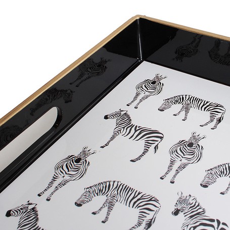 新着商品 送料無料 シマウマトレイ 大小2枚セット トレー お盆 国内配送 Centrodeladultomayor Com Uy