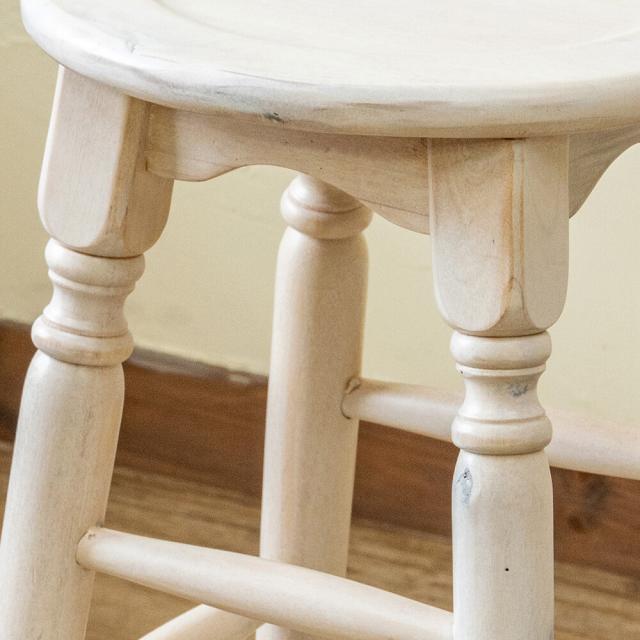 マホガニー ラウンドスツール 46cm ブラウン マホガニーラウンドスツール