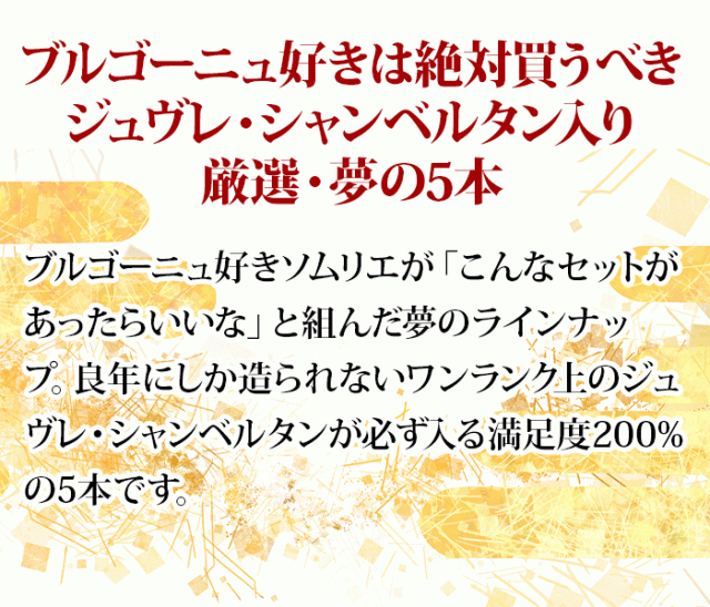 寿老人 ブルゴーニュ周遊・ソムリエおまかせ5本セット