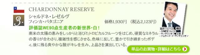 シャルドネ・レゼルヴ/ フィンカ・パタゴニア