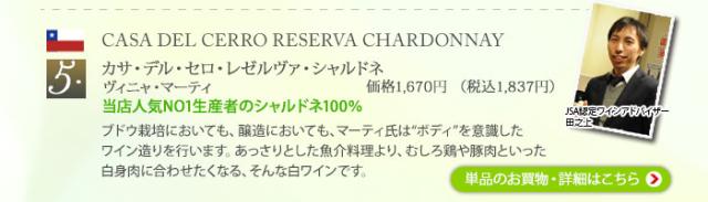 カサ・デル・セロ・レゼルヴァ・シャルドネ/ ヴィニャ・マーティ