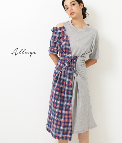 50 Off チェックシャツドッキングワンピース アナップ アルージュ Alluge レディース ワンピース 青 赤 ブルー レッド 秋物 秋冬 Awの通販はau Pay マーケット Anap Au Pay マーケット店