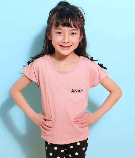 再入荷 70 Off 肩リボンポケット付トップス Anap Kids 最安値挑戦 キッズ ティーシャツ アナップキッズ リボン Tシャツ