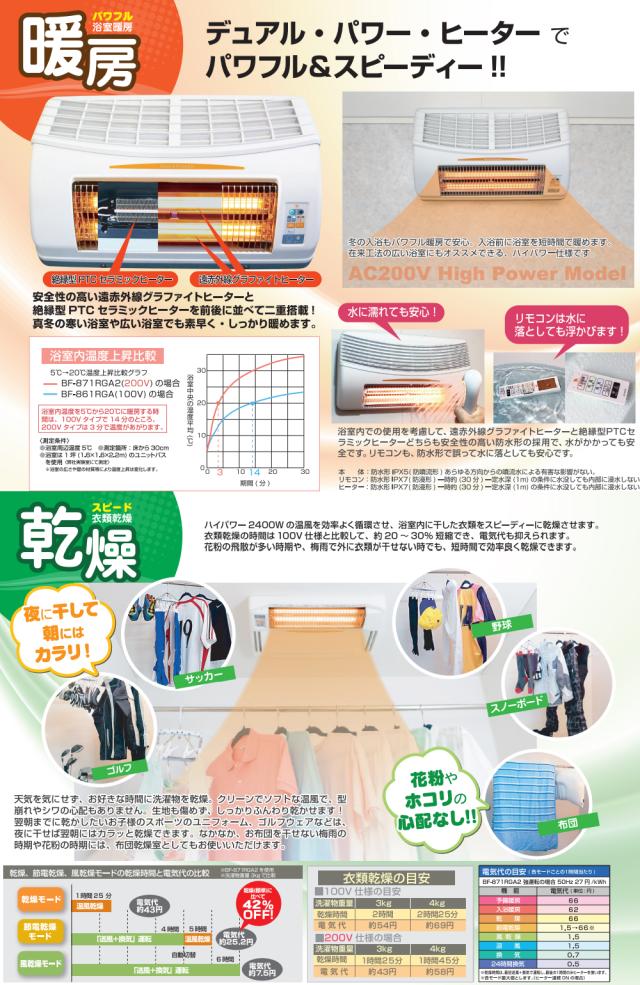 TSK 高須産業 BF-271RGA2 浴室換気乾燥暖房機 1室換気【AC200V・ハイ