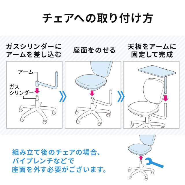 チェア用後付けデスク チェアオプション 後付けテーブル チェア用