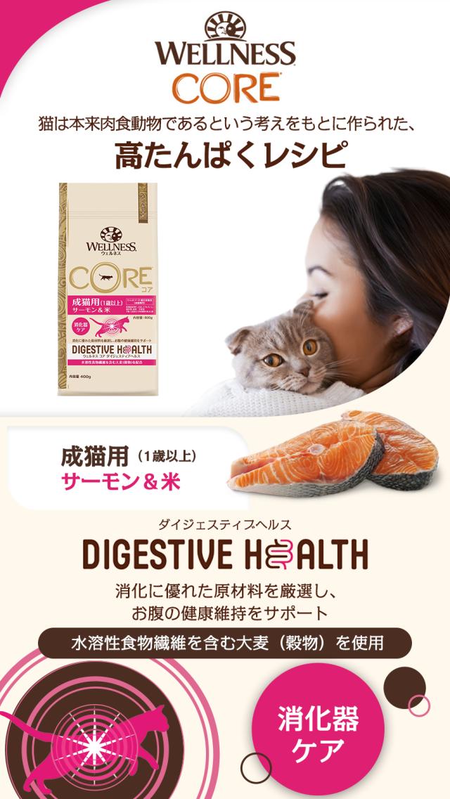ダイジェスティブヘルス 成猫用 サーモン＆米