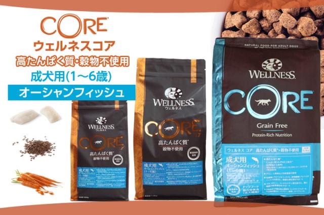 ウェルネスコア 高たんぱく質・穀物不使用 成犬用 (1〜6歳) オーシャンフィッシュ