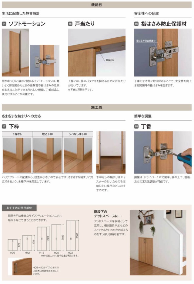 クローゼットドア ラシッサD パレット 両開き戸 LAA ノンケーシング枠