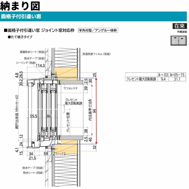 面格子付引違い窓 半外付 15005 エピソード２ ＮＥＯ−Ｂ W1540×H570 mm YKKap 断熱 樹脂アルミ複合 サッシ 面格子 引き違い  窓 リフォーム DIYの通販はau PAY マーケット - リフォームおたすけDIY | au PAY マーケット－通販サイト