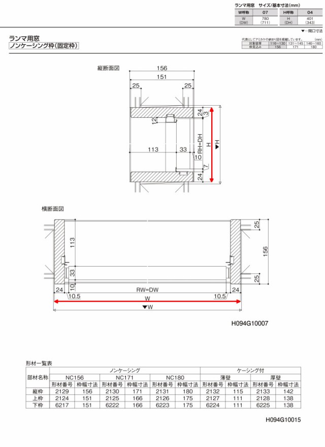 リクシル 室内窓 ラシッサS LAB ノンケーシング枠 0704 W780×H401mm