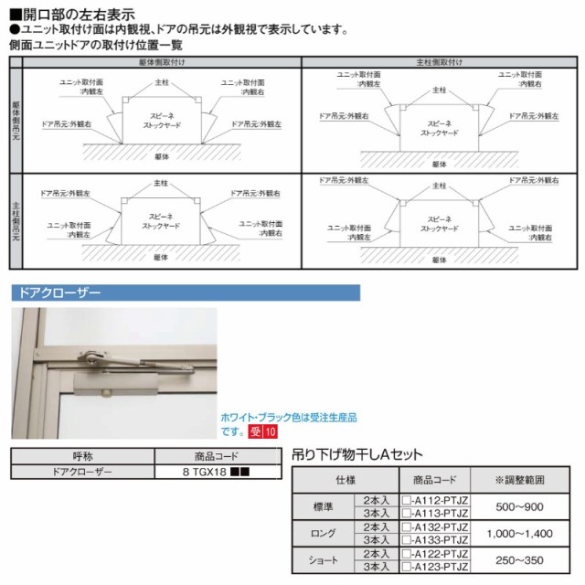 スピーネストックヤード リクシル 波板タイプ F型 袖壁仕様 間口1.5間