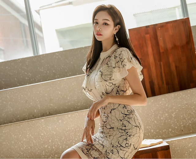 プレミア商品 ワンピース 春 キレイめ 総レース 花柄 刺繍 カジュアル タイトワンピース Ol オフィス カジュアル わけあり並の激安価格 Keita Com Br