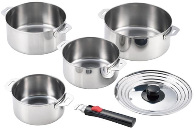 お返し,引出物,記念品は:郷技 着脱式ハンドル鍋 4点セット YJ3447